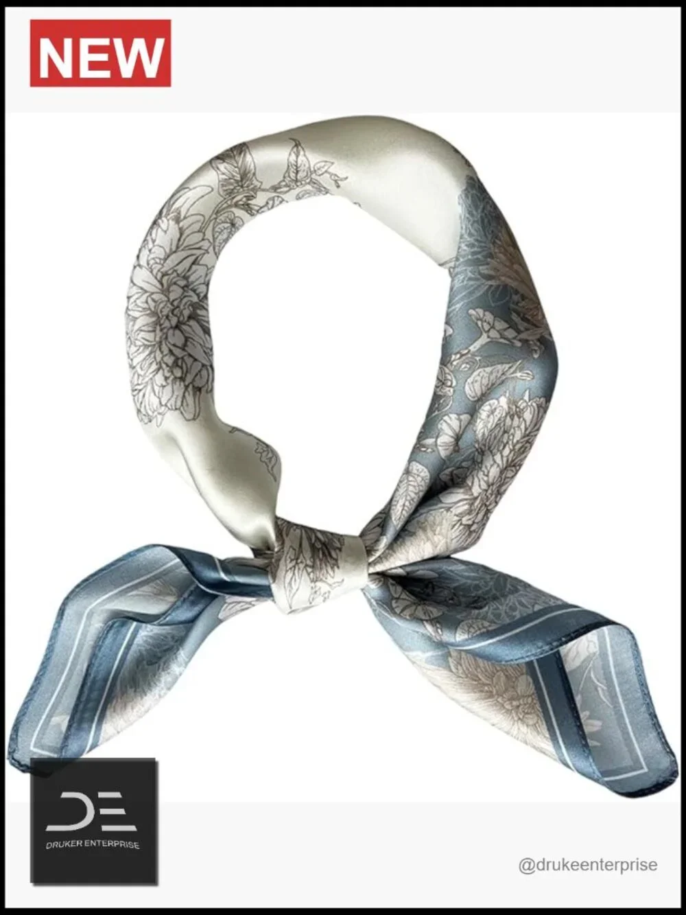 100% Mulberry Silk Lightweight Square Satin Scarf for Women - 21